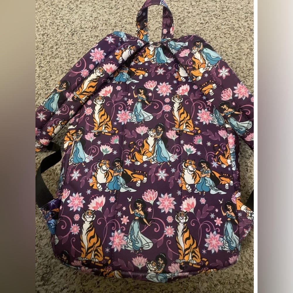 Loungefly Disney Aladdin Princess Jasmine & Rajah Large Backpack Book Bag Rare - Picture 5 of 10